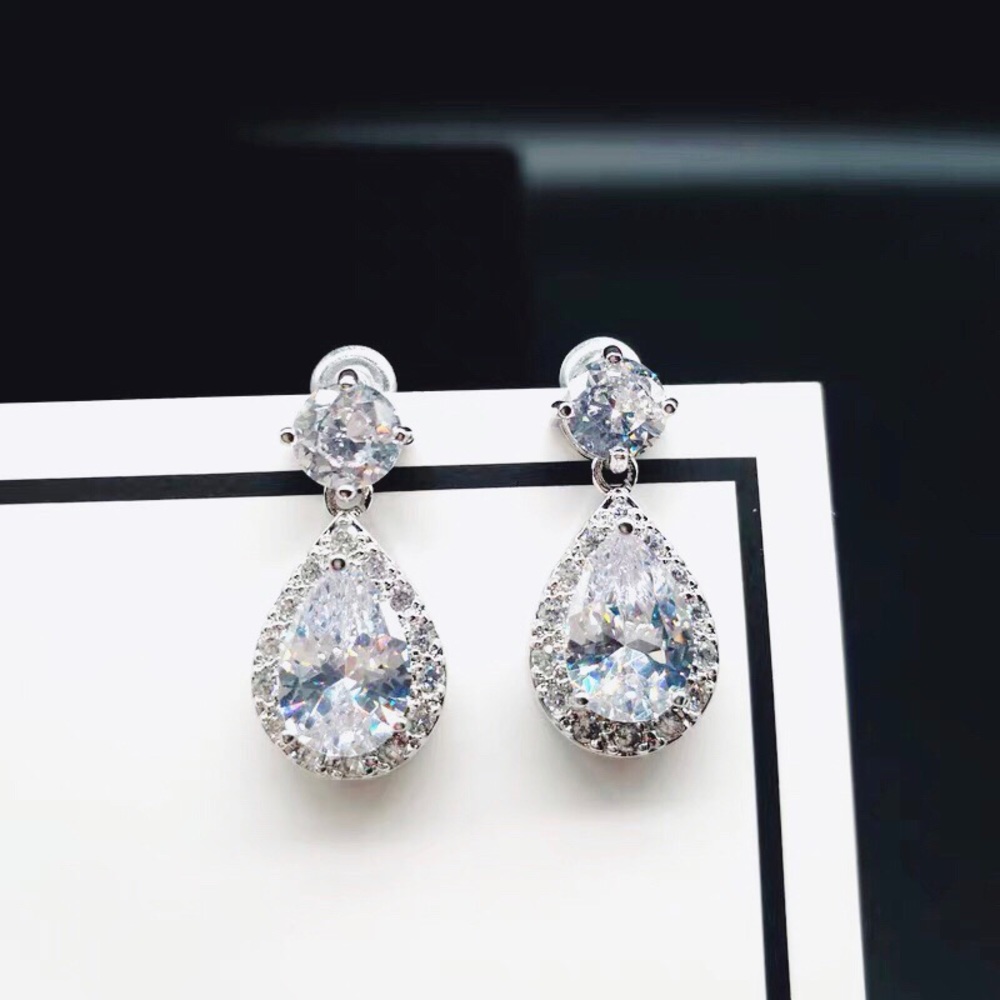 Classic Teardrop Earrings, Wedding Earrings. Gift for her. Clearance